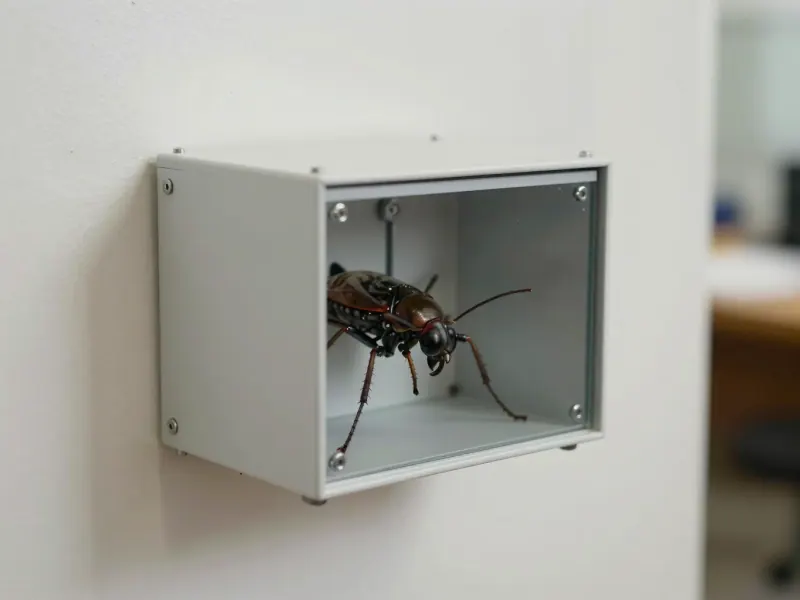 Klebefalle mit Zählraster zur Auswertung