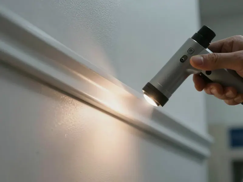 UV-Lampe macht Spuren an einer Matratze sichtbar