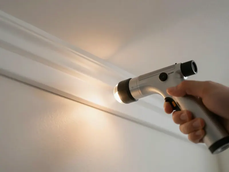 UV-Licht zeigt Spuren an einer Sockelleiste